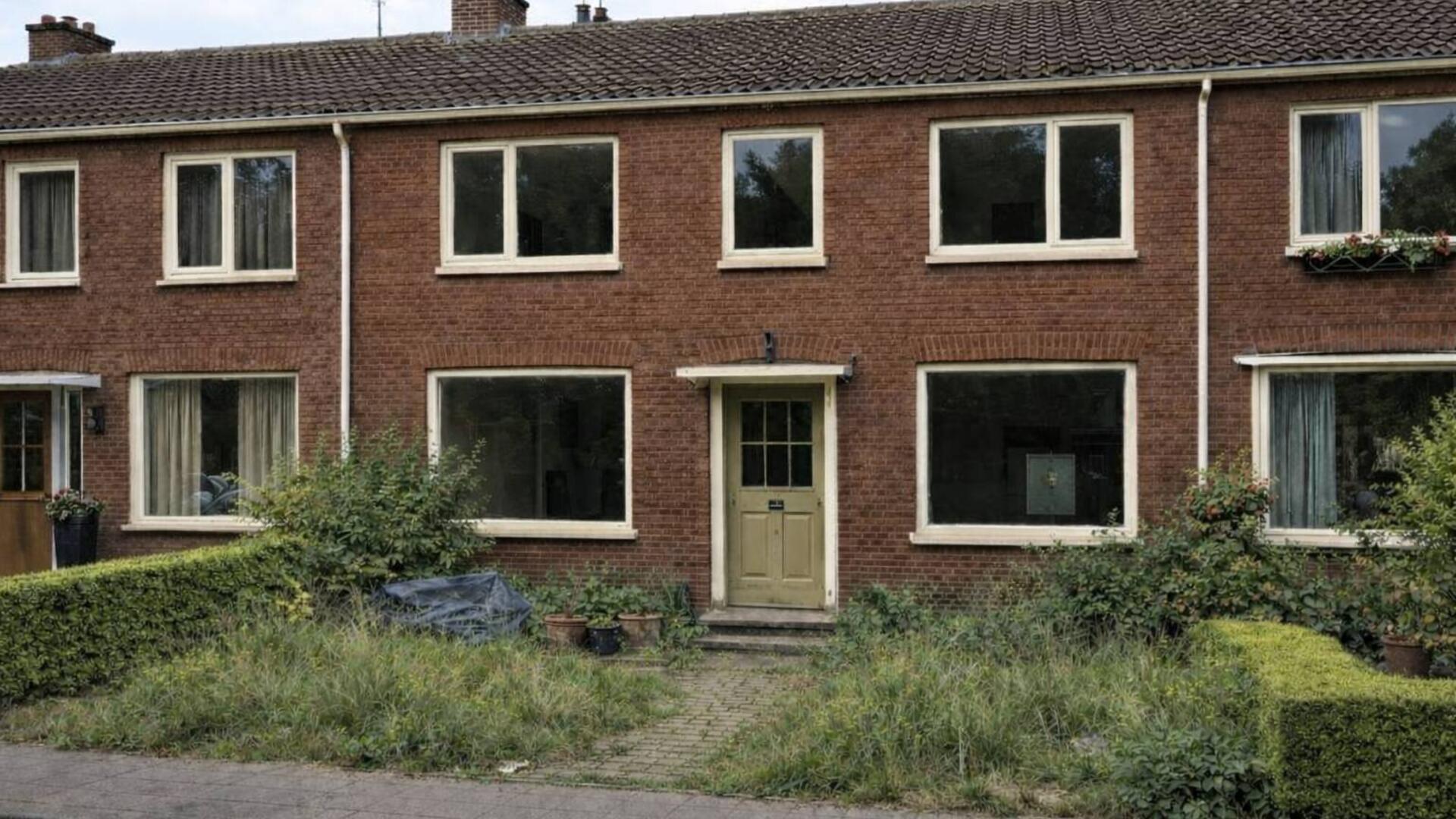 Een leegstaand rijtjeshuis